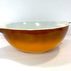 Vintage Pyrex Old Orchard Brown #404 Mixing Nesting Bowl 4 qt Ombre Brown